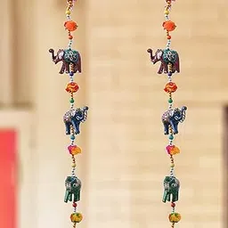 Fashion Bizz Handicraft Rajasthani Elephant Wall/Door Hanging Screen Toran Set of 2 Pcs (Design 1)-picture-17