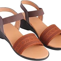 acknew Stylish Women's Comfortable Beown Sandals (403-BR)-picture-55