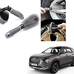 Auto Addict Combo Car Tyre Cleaner Wheel Tire Brush and Alloy Brush for Alcazar-picture-54