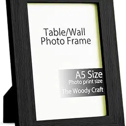 A5 Photo Frame | Elegant Black Photo Frame For Wall | Premium Wooden Photo Frame | Decorative Wall Frame For Home | Vintage Frame (5.8x8.3 inch, Black)-picture-21