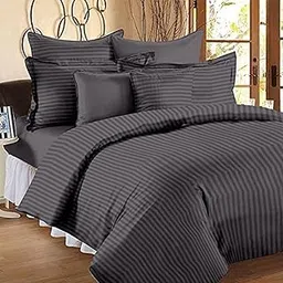 Sky Tex Plain Grey Color 350 TC Cotton Soft Reversible Queen Size Double Bed Comforter (Size: 230x254 cm) (Buy This Comforter Get 1 N - 95 Masks Free)-picture-13