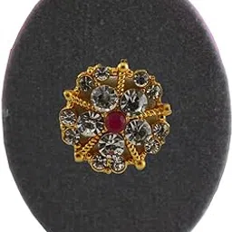 Handmade Fancy Stone stud Work Saree pin Brooch for Women Jewellery Latest Stylish Crystal Unisex Floral Shape Brooch for Women/Girls (sku-bro2721)-image-50