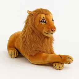 DTR Creation Majestic Lion Soft Toy – Premium Stuffed Animal Plush Toy for Kids | Realistic Jungle King Plush for Boys & Girls | Soft, Cuddly & Safe Gift Toy – Golden Brown (41cm) image 1
