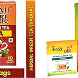 All In One Sneh Combo Pack of Herbal Green Tea Kadha+Herbal Lemon Greentea with Stevia |Immunity Booster |Antioxidants Properties | Made with Pure Ayurvedic Herbs |Diabetic Care-picture-47