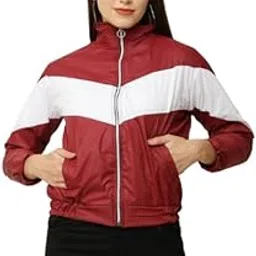 areal fashion Women's colorblocked zipper bomber jackets for winter-picture-40