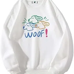 sxv style SXV 'Woof’ Printed Cool Aesthetic Drop Shoulder Oversized Sweatshirt-picture-33