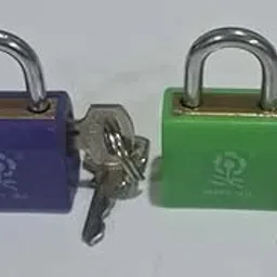Your s shopekart Lock Set Small Size Padlocks for Securing Padlocks with Keys I Baggage Locking System .Tiny Small Brass Lock with 2 Keys and Key Size (30Mm x 25Mm) Multicolor .(Set of 2 Pieces)-picture-12