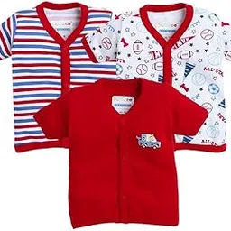 Baby Cotton Front Open Half Sleeves Top Half Sleeve Jhabala,Regular Fit T-Shirt,Multicolor Print Pack of 3-picture-27