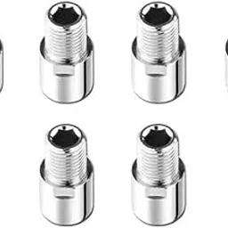 LABZ Heavy Duty Chrome Finish Stainless Steel Screw On 2.5 Inch Extension Faucet Nozzle/Nipple for Pipe Fittings Pack of 6-picture-24