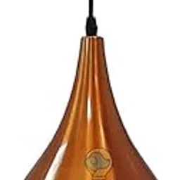 Designer Hanging Light Ceiling Pendant Lamp Metal Cutted Modern Pendant Lights - 1 Pc with Bulb | Fancy Lights for Home Decoration, Living Room, café, Kitchen Restaurants & Bar (Copper)-image-70