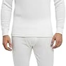 lux cozi HEATEK Men's White Round Neck Full Sleeve Skin Friendly Winter Wear Thermal Top and Bottom Set | Thermal Set for Men | Style 333-picture-47
