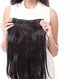 RITZPRIME 22 Inch Black Step Cut Synthetic Hair Extension For Women-picture-55
