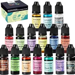 LET'S RESIN Epoxy Pigment 16 Colors Epoxy Resin Dye, Liquid Epoxy Resin Color Pigment, Translucent Resin Colorant for Epoxy Resin Coloring (Each Bottles 0.35oz)-picture-26