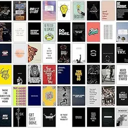 CodersParadise Pack of 54 Motivational Inspirational Wall Collage Kit Posters - 4 x 6 Inches Posters for Room Wall Decoration of Bedroom, Office, Living room, Dorm room - Glue Dots Included, Cardstock-picture-10