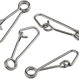 Calandis 50Pcs Stainless Steel Fishing Snap Hook Line Connector Hooked Snap Tackle 2#-picture-12