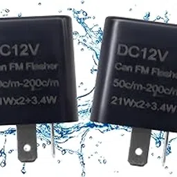 HiSport 12V 2 PIN Adjustable Electronic Flasher Relay Compatible with Honda Grom 125, Kawasaki ZX6R, 250R, Ninja 300, Z300, Black Blinker Relay Fix for LED Turn Signal Light Bulbs 2PCS-picture-29