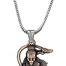 afh Hanuman in Meditation Copper Snake Chain Pendnet for Men and Women-picture-57