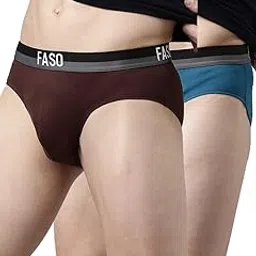 f a s o Men's Cotton Briefs | Ultra-Soft Durable Waistband | Modern Square Cut Fit | Tagless & Label-Free Comfort-picture-14