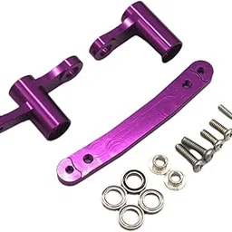 Fashion My Day RC Buggy Car Metal Steering Assy Solid and Stable RC Car Upgrade Accessories Purple-picture-53