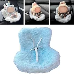 MERISHOPP Doll Vehicle Secure Seat for 17cm Dolls Tabletop Plush Car Interior Ornament Blue with Clip-picture-16