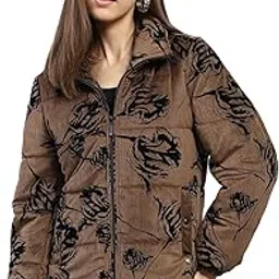 monte carlo Womens Printed Dark Brown Collar Full Sleeve Jacket-picture-50