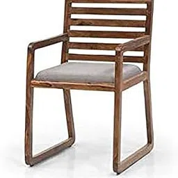 TG Furniture Solid Sheesham Wood Armrest Dining Study Chair with Cushion for Home Study Room Office Multipurpose Wooden Living Room Furniture (Natural Finish)-picture-40