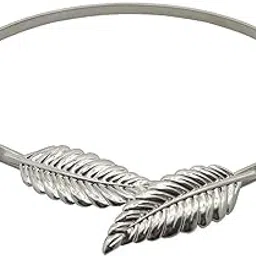 romp fashion Silver Waist Chain, Leaf Buckle Belt For Womens-picture-50