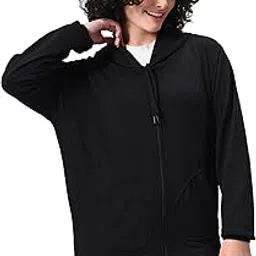 Women Solid Warm Zipper Open Hoodie Jacket for Winter (Pack of 1)-picture-22