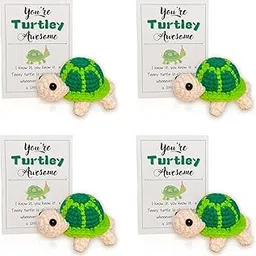 glossyplus Mini Handmade Crochet Turtle Keychain Crochet Animal Turtles for Keyring Charm Handbag Bag Purse Pendant Car Key Bag Personalized Gifts PACK OF 1-picture-21
