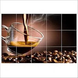 Sticker Yard Kitchen Abstract Themed Oil Proof & Waterproof Self-Adhesive Heat Resistant Vinyl Wall Stickers for Kitchen Tiles Backsplash, Behind Gas Stoves, Sink, Wash Basin - 68x48cms D7-picture-24