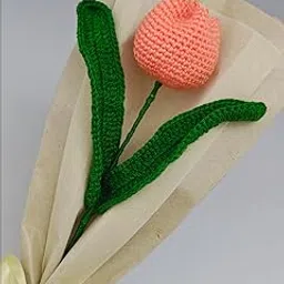 Knotsngifts Crochet Tulip Bouquet (Peach, 1)-picture-17