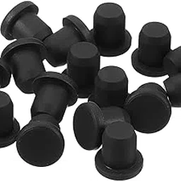 uxcell 16 Pieces Black Rubber Stopper, 7.5mm Plug Holes for 7-7.3mm/0.28-0.29" Hole-picture-30
