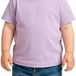 NOTWILD Babies Pure Cotton Solid Half Sleeve T-Shirt Soft & Breathable Daily Summer Wear for Newborn to 24 Months-picture-22