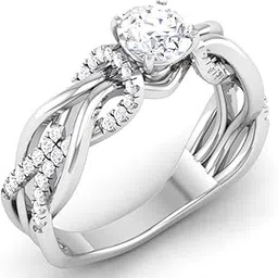 avsar jewellery 14k (585) White Gold Ring for Women-picture-49
