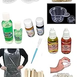 Epoxy Resin Kit for 38 pcs Silicone Mold 2 pc 5 inch 3D Tray Coaster for Ornament Making a Deep Pour Ornament Display. Complete Starter Kit for 3D Art with Crystal Clear Epoxy & All Supplies.-image-8