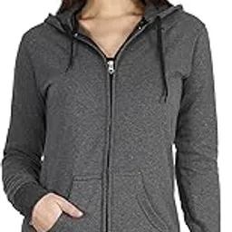 ideation Women's Cotton Full Zipper Sweatshirt Hoodies with Kangaroo Pocket-picture-51