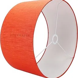 BTR CRAFTS 20" Inches Drum Lamp Shade, Cotton Fabric, Largest Size, Ideal for Big Floor Lamps (Red Texture)-picture-20