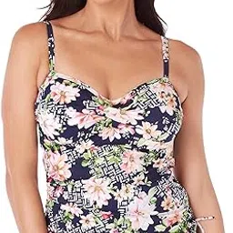 swim solutions Womens Juliet Floral Underwire Tankini Swim Top-picture-23