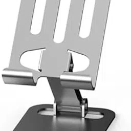 GRIPPMATE Tabletop Phone Holder/Foldable & Portable with Stable Base/Phone Stand with Adjustable Viewing Angle/Compatible to All Smartphones Color (Gray)-picture-31