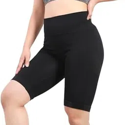 Shorts for Women High Waist Fashion Yoga Running Atheletic Seamless Butt Lifting Compression Stretchy Shorts (in, Alpha, 2XL, Regular, Black)-image-92