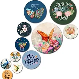 MyTees Designer MDF Wooden Wall Hanging for Home Decoration | Office | Gift | Wall Decor Hanging Items | Wall Art | Living Room | Bedroom, Pack of 11 Pieces. WC023-picture-11