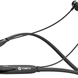 Toreto Wireless Neckband with Magnetic On/Off Hall Sensor 20 Hours of Playtime | Type C Charging (TOR-223, Black)-picture-26