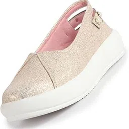 fausto Women Glitter Slip-On Casual Platform Shoe with Pearl Detail | Height Enhancer Shiny Party Loafers | Ballerina with Memory Cusion Insole-picture-17