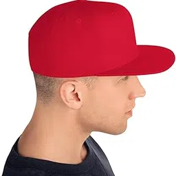 Unisex Hiphop Cap for Men Women | Summer Topi Hip Hop Hat for Travel Sports Cricket Gym Dance (in, Alpha, Free Size, Red)-picture-26