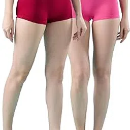 hint Womens Boy Shorts - Pack of 2 | Outer Elastic | Cotton Stretch | Full Coverage | All-Day Comfort |-picture-26