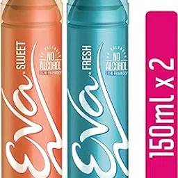 Eva Deodorant Spray Fresh and Sweet for Women, 150ml each (Pack of 2)-image-55