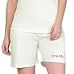 purple & pink Cotton Blend Tshirt and Short Cord Set for Women image 1