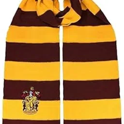 giftpomp Harry- Potter Premium Striped Scarf, Muffler Cosplay Costumes Accessories for Halloween, Birthday Themed Party | One Size (Yellow)-picture-48