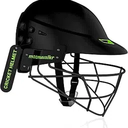 moonwalkr Mind 2.0 Cricket Helmet Head Guard for (55-58) CM Head Size Protective Gear with 30 Air Vents, Impact Resistant up to 160 kmph Batting Cricket Helmet (Small, Black)-picture-12