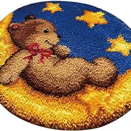 LOOM TREE Latch Hook Kits Carpet Latch Hooking Rug Kits Cushion Embroidery Toy Bear Needlecrafts & Yarn | Rug Making | Latch Hooking | Latch Hooking Kits-image-8